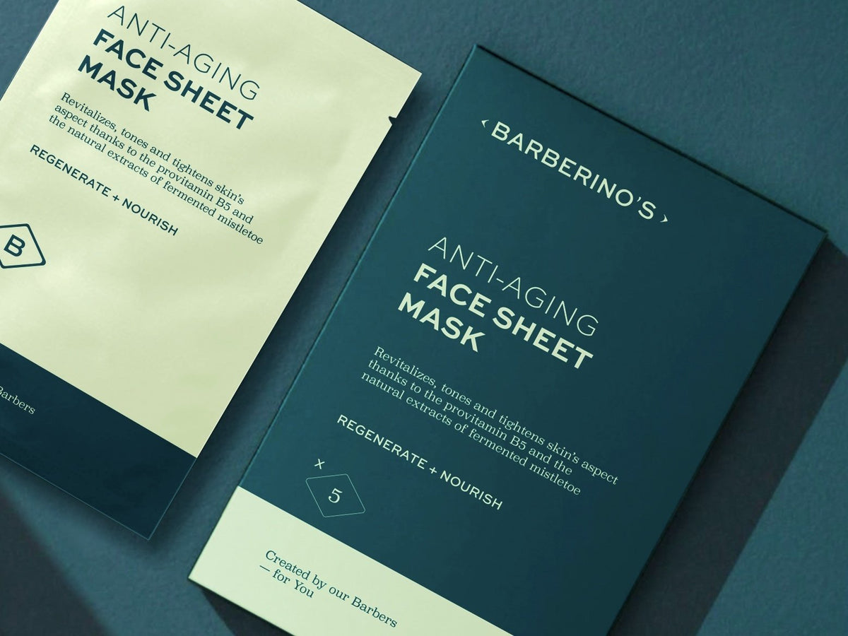 Maschere viso uomo: cosa sono e come si applicano le Face Sheet Masks | Barberino's
