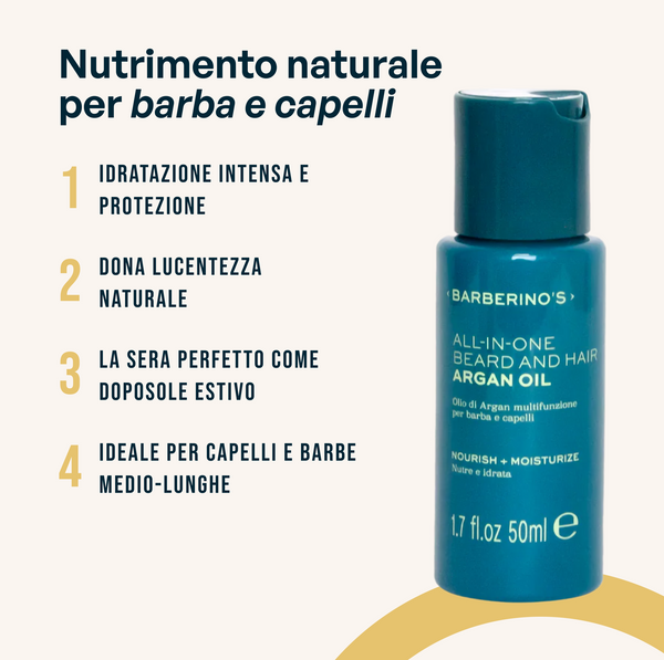 Olio d'Argan barba e capelli